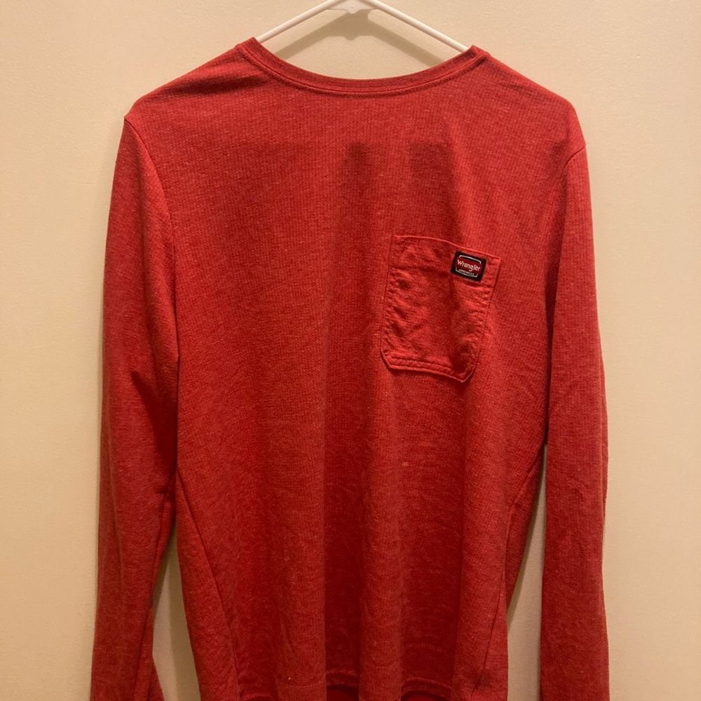 Wrangler Red Long Sleeve Shirt with Pocket